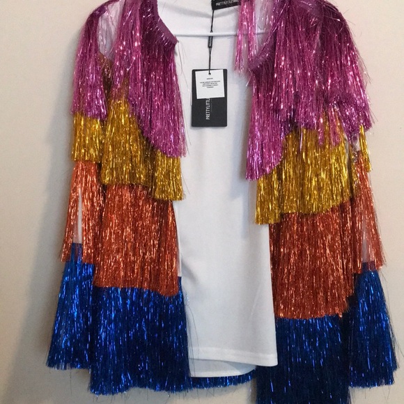 fringe colorful jacket